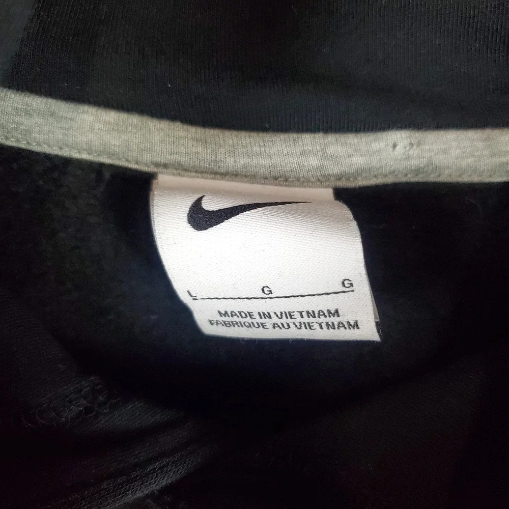 Nike Mens Hoodie Large Black Drawstring Long Sleeve Deion Sanders Pullover